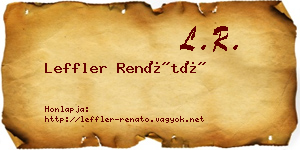 Leffler Renátó névjegykártya